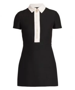 Valentino Crepe Couture Polo Minidress