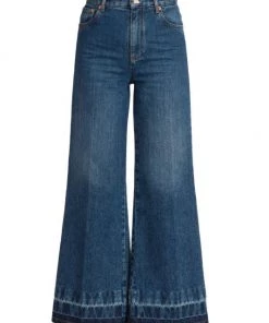 Valentino High-Rise Wide-Leg Jeans