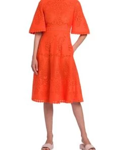 Valentino Openwork Pattern Midi-Dress -Valentino And AERIN unnamed file 71