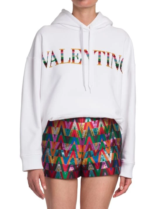 Valentino Sequin-Embellished Logo Hoodie 5 Valentino Sequin-Embellished Logo Hoodie - Image 3