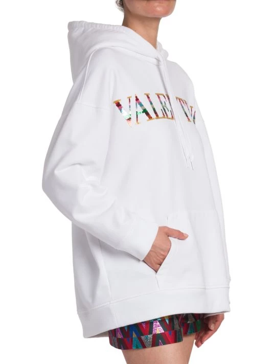 Valentino Sequin-Embellished Logo Hoodie 6 Valentino Sequin-Embellished Logo Hoodie - Image 4