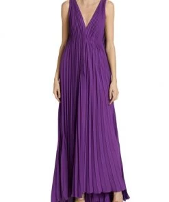 Valentino Pleated Silk Cape Gown -Valentino And AERIN unnamed file 741