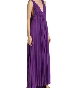 Valentino Pleated Silk Cape Gown -Valentino And AERIN unnamed file 742