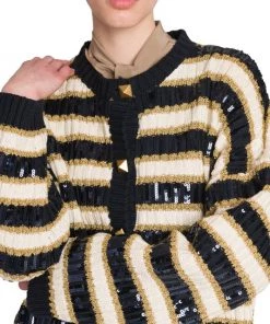 Valentino Boxy Sequin-Embroidered Cardigan -Valentino And AERIN unnamed file 752