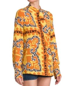 Valentino Tie-Neck & Logo-Print Blouse 11 Valentino Tie-Neck & Logo-Print Blouse -Valentino And AERIN unnamed file 757