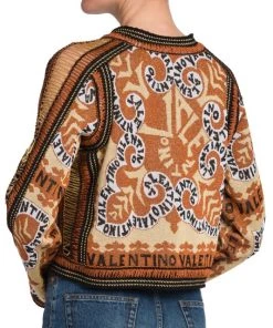 Valentino Cropped Intarsia-Knit Logo Cardigan -Valentino And AERIN unnamed file 77