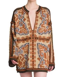 Valentino Intarsia-Knit Logo-Pattern Top -Valentino And AERIN unnamed file 81