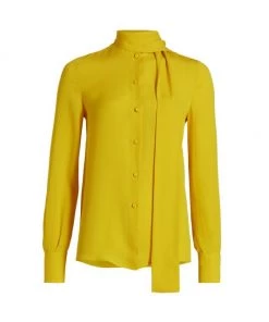 Valentino Self-Tie Neck Blouse Sunbeam
