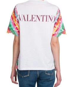 Valentino Multicolor Openwork Logo T-Shirt -Valentino And AERIN unnamed file 890