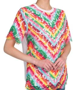 Valentino Multicolor Openwork Logo T-Shirt -Valentino And AERIN unnamed file 891