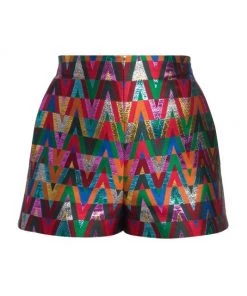 Valentino Metallic Monogram Shorts