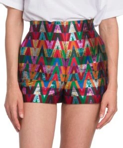 Valentino Metallic Monogram Shorts 11 Valentino Metallic Monogram Shorts -Valentino And AERIN unnamed file 894