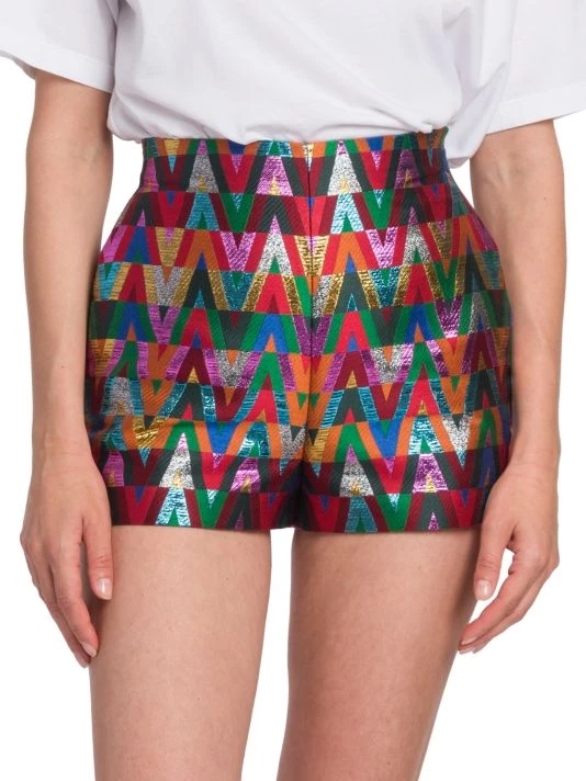 Valentino Metallic Monogram Shorts 5 Valentino Metallic Monogram Shorts - Image 3