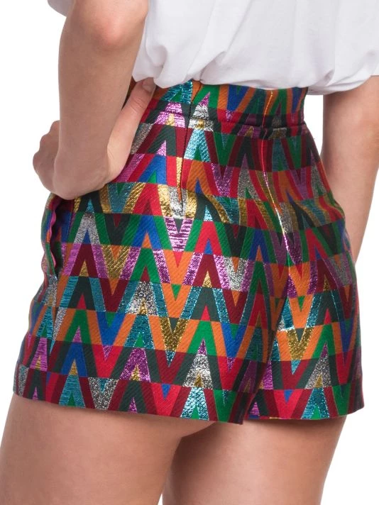 Valentino Metallic Monogram Shorts 7 Valentino Metallic Monogram Shorts - Image 5