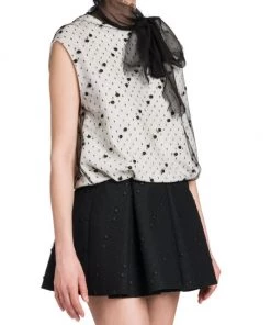 Valentino Two-Tone Mesh Mini-Dress -Valentino And AERIN unnamed file 909