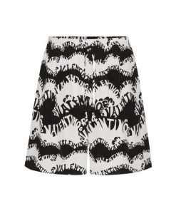 Valentino Silk Logo-Print Bermuda Shorts For Men