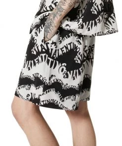 Valentino Silk Logo-Print Bermuda Shorts For Men -Valentino And AERIN unnamed file 920