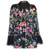 Valentino Feather-Trimmed Silk Pajama Blouse -Valentino And AERIN unnamed file 922