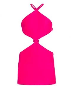 Valentino Cut-Out Halter Minidress
