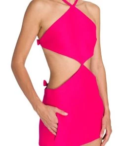 Valentino Cut-Out Halter Minidress -Valentino And AERIN unnamed file 937