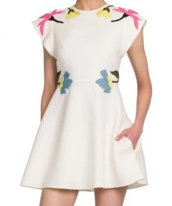 Valentino Flower-Embellished Mini-Dress -Valentino And AERIN unnamed file 940