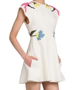 Valentino Flower-Embellished Mini-Dress -Valentino And AERIN unnamed file 941