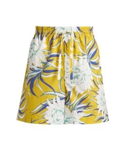 Valentino Floral Print Cotton Poplin Bermuda Shorts For Men