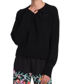 Valentino Flower-Embellished Sweater -Valentino And AERIN unnamed file 997